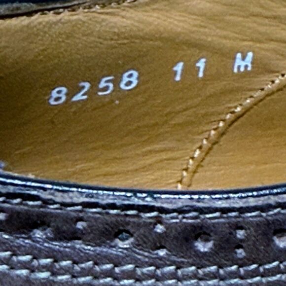 Mercanti Fiorentini Wingtip Brogue Oxford sz 11 M Dark Brown Made in Italy - Picture 7 of 9